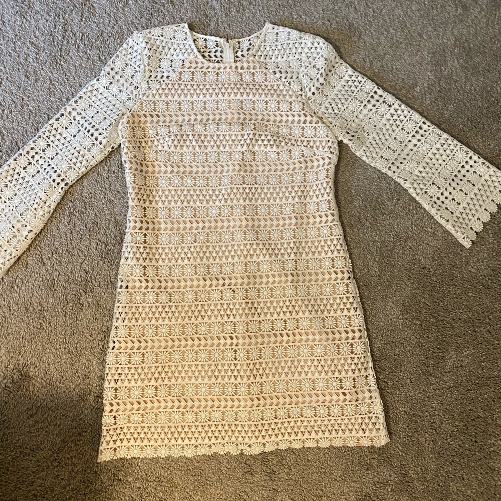 Shoshanna Macrame White Dress Size 8